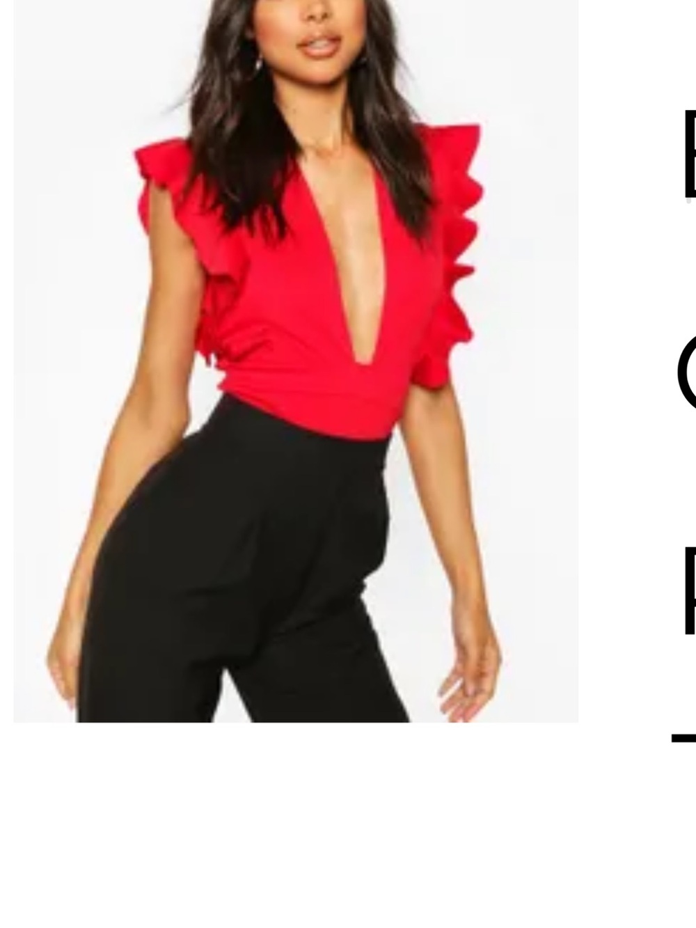 Ruffled BodySuit RED